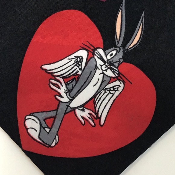 Looney Tunes Heart Cupid Angel Wings Arrow Love Red Hearts Cartoon Character Tie - Picture 3 of 13